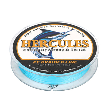 100M 109Yds Blue 10lb-420lb HERCULES PE Braided Fishing Line 12 Strands
